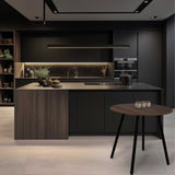 Comedor Circular Amaretto y Negro 80x75cm Sin Sillas para Cuatro Puestos - Comedores | Bylmo