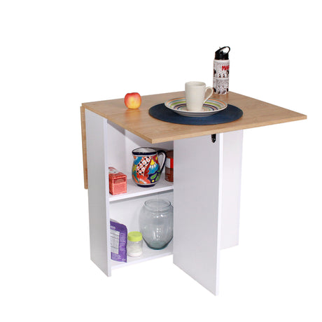 Comedor Rectangular Blanco y Vienes 110x75cm Sin Sillas para Cuatro Puestos - Comedores | Bylmo