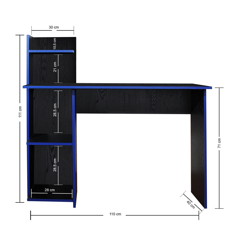 Escritorio Gamer King Negro Y Azul 110x110cm