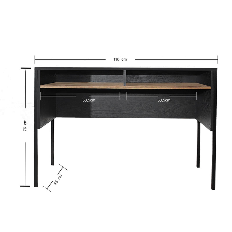 Escritorio Chicago Amaretto Y Negro 110x76.5cm
