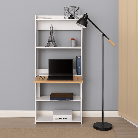 Escritorio Transformable Space Blanco y Vienes 64x160cm - Escritorios | Bylmo