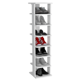 Zapatero Vertical Odesto Blanco 29.7x123.8cm de Siete Niveles - Zapateros | Bylmo