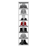 Zapatero Vertical Odesto Blanco 29.7x123.8cm de Siete Niveles - Zapateros | Bylmo