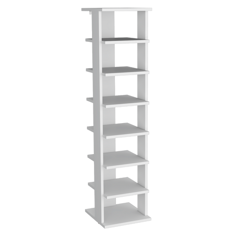 Zapatero Vertical Odesto Blanco 29.7x123.8cm de Siete Niveles - Zapateros | Bylmo