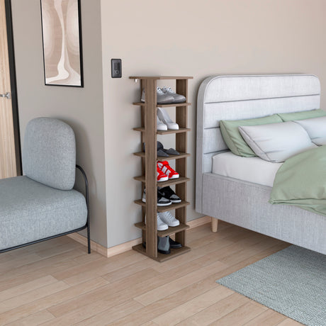 Zapatero Vertical Odesto Milan 29.7x123.8cm de Siete Niveles - Zapateros | Bylmo