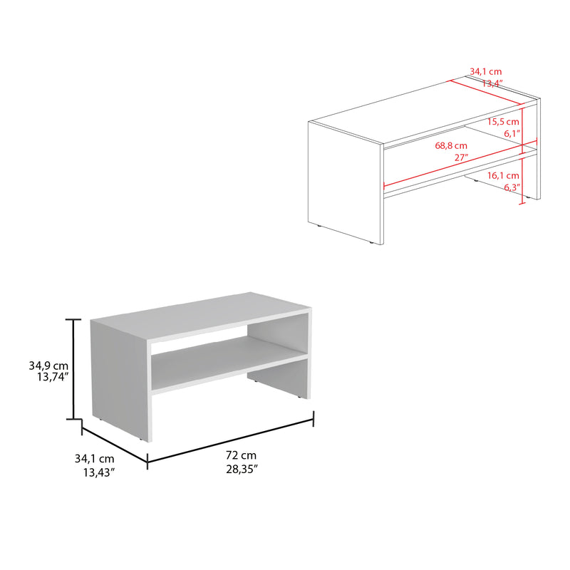 Zapatero Horizontal Silpa Blanco 72x34.9cm Apilable De Dos Niveles