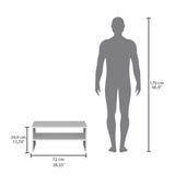 Zapatero Horizontal Silpa Blanco 72x34.9cm Apilable de Dos Niveles - Zapateros | Bylmo