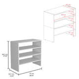 Zapatero Horizontal Silpa Blanco 72x34.9cm Apilable de Dos Niveles - Zapateros | Bylmo