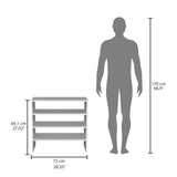 Zapatero Horizontal Silpa Blanco 72x34.9cm Apilable de Dos Niveles - Zapateros | Bylmo