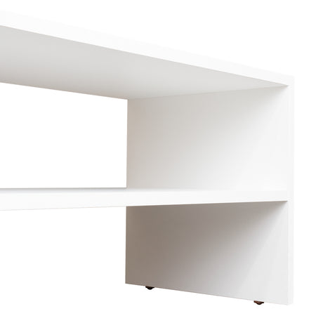 Zapatero Horizontal Silpa Blanco 72x34.9cm Apilable de Dos Niveles - Zapateros | Bylmo