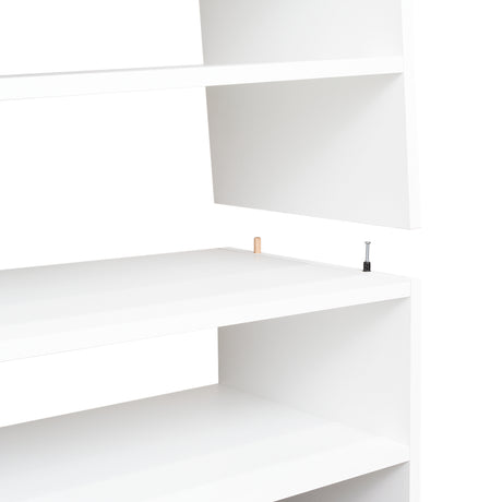 Zapatero Horizontal Silpa Blanco 72x34.9cm Apilable de Dos Niveles - Zapateros | Bylmo