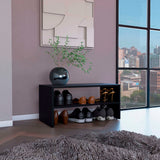 Zapatero Horizontal Silpa Wengue 72x34.9cm Apilable de Dos Niveles - Zapateros | Bylmo