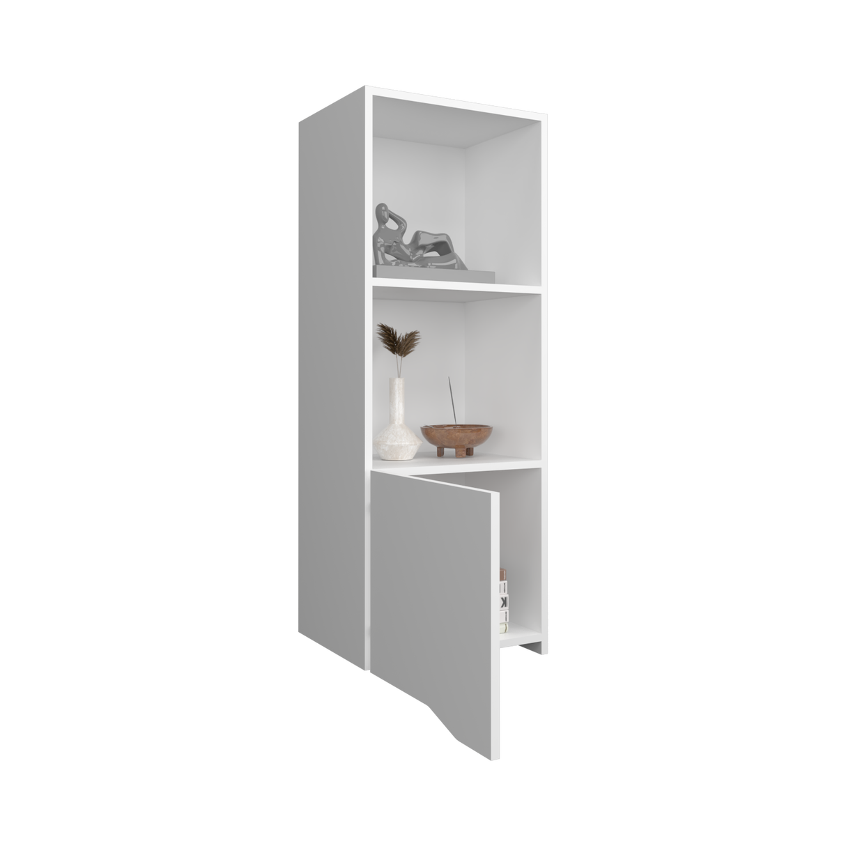 Mueble Auxiliar Rectangular Obregon Blanco 41x110cm Flotante - Repisas y Percheros | Bylmo