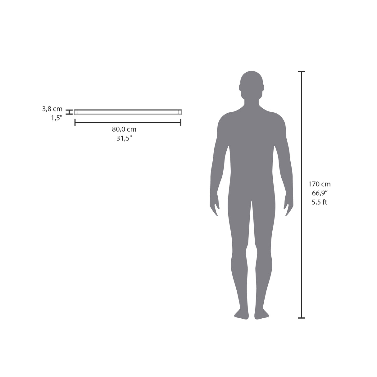 Set x 2 Repisas Rectangular Gales 80x3.8cm Flotante - Repisas y Percheros | Bylmo