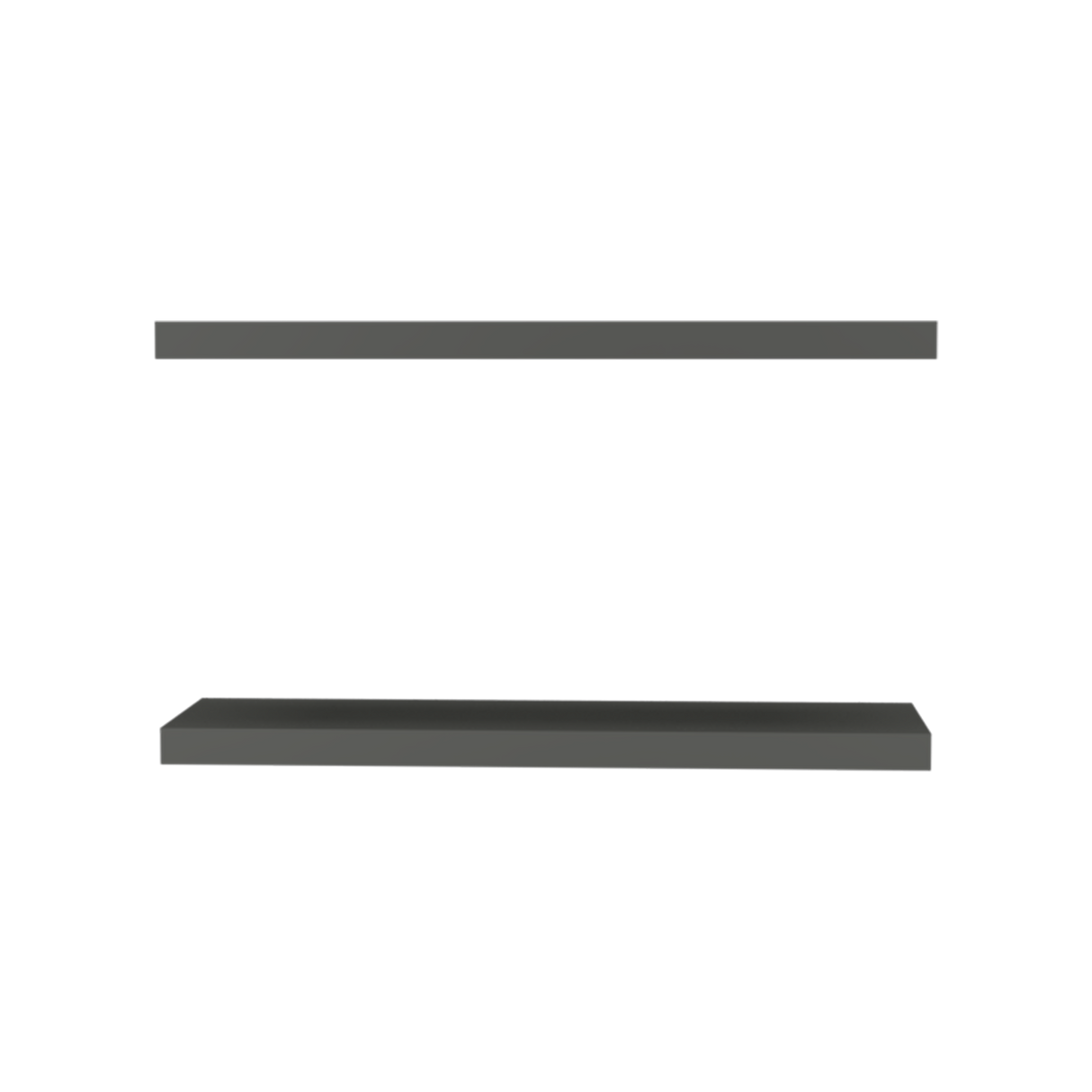 Set x 2 Repisas Rectangular Plomo 80x3.8cm Flotante - Repisas y Percheros | Bylmo