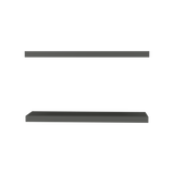 Set x 2 Repisas Rectangular Plomo 80x3.8cm Flotante - Repisas y Percheros | Bylmo