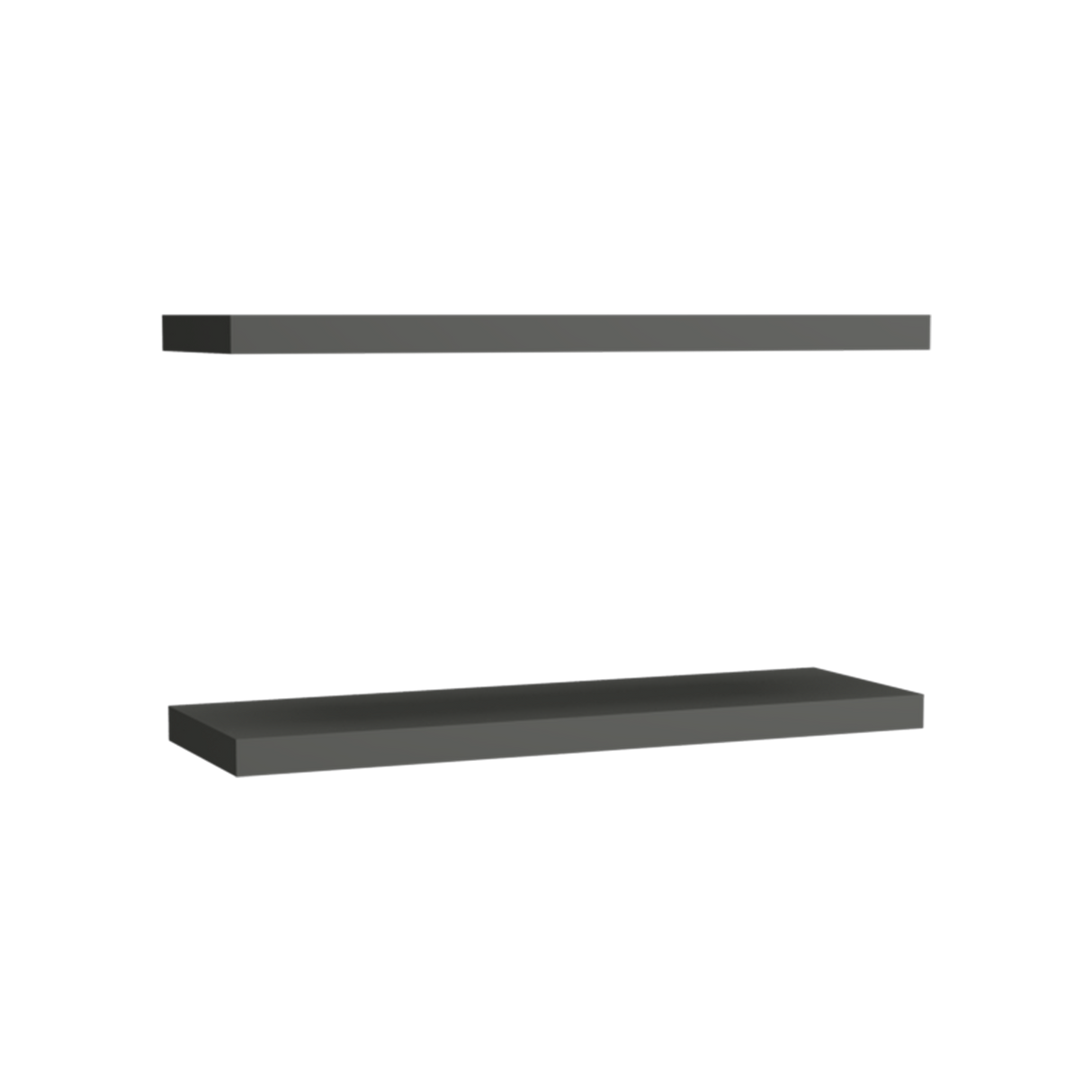 Set x 2 Repisas Rectangular Plomo 80x3.8cm Flotante - Repisas y Percheros | Bylmo