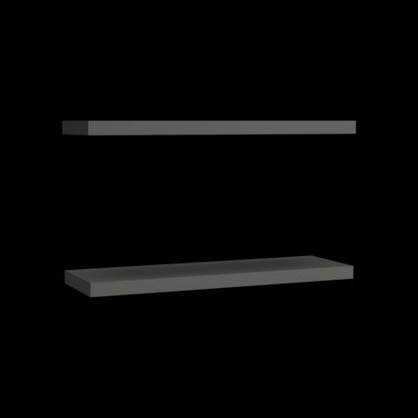 Set x 2 Repisas Rectangular Plomo 80x3.8cm Flotante - Repisas y Percheros | Bylmo