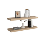 Set x 2 Repisas Rectangular Rovere 80x3.8cm Flotante - Repisas y Percheros | Bylmo