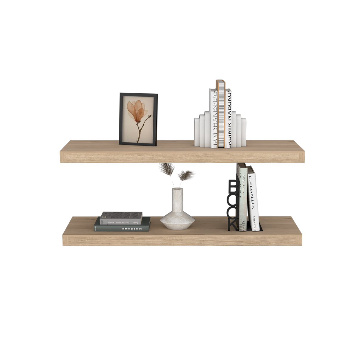 Set x 2 Repisas Rectangular Rovere 80x3.8cm Flotante - Repisas y Percheros | Bylmo