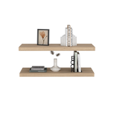 Set x 2 Repisas Rectangular Rovere 80x3.8cm Flotante - Repisas y Percheros | Bylmo