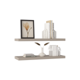 Set x 2 Repisas Rectangular Taupe 80x3.8cm Flotante - Repisas y Percheros | Bylmo