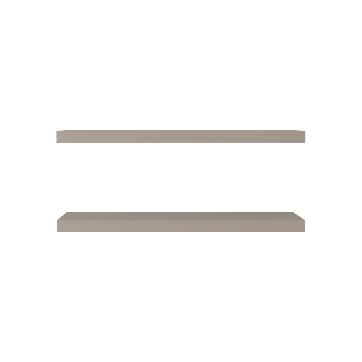 Set x 2 Repisas Rectangular Taupe 80x3.8cm Flotante - Repisas y Percheros | Bylmo