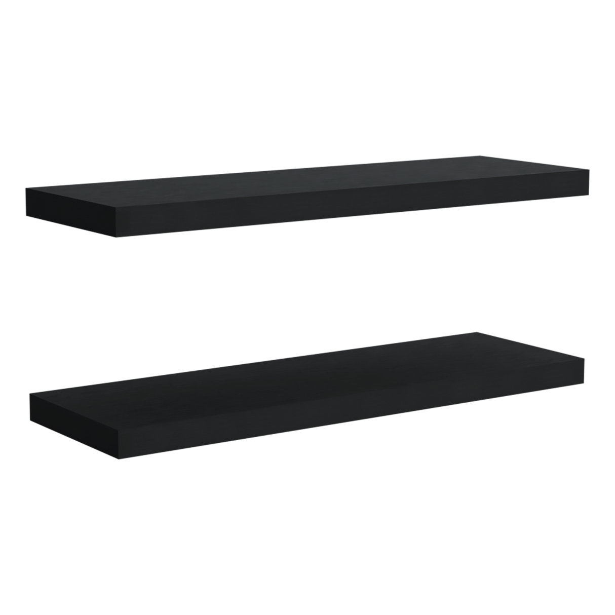 Set x 2 Repisas Rectangular Wengue 80x3.8cm Flotante - Repisas y Percheros | Bylmo