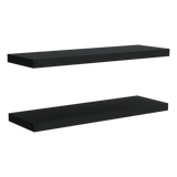 Set x 2 Repisas Rectangular Wengue 80x3.8cm Flotante - Repisas y Percheros | Bylmo