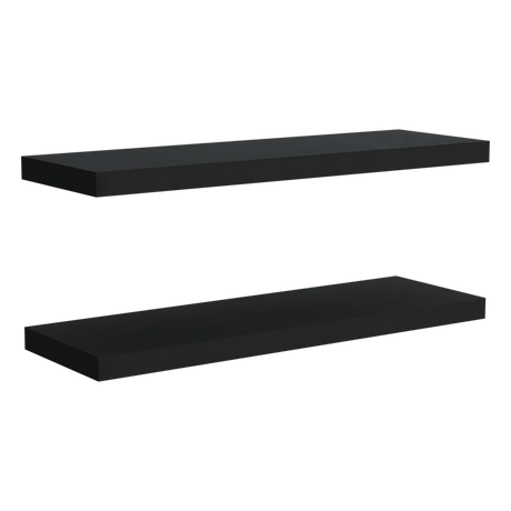 Set x 2 Repisas Rectangular Wengue 80x3.8cm Flotante - Repisas y Percheros | Bylmo