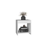 Mesa de Noche Chroma Blanco 40x42.1cm Con Compartimiento - Mesas de Noche | Bylmo