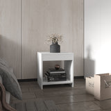 Mesa de Noche Chroma Blanco 40x42.1cm Con Compartimiento - Mesas de Noche | Bylmo