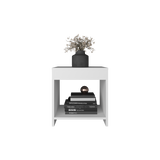 Mesa de Noche Chroma Blanco 40x42.1cm Con Compartimiento - Mesas de Noche | Bylmo