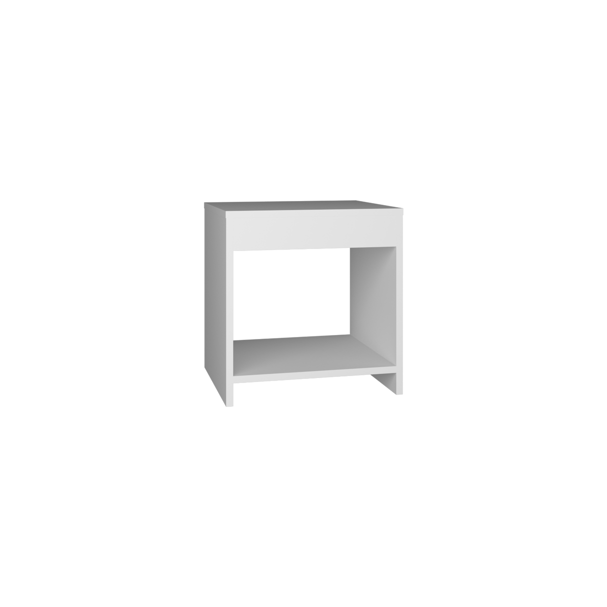 Mesa de Noche Chroma Blanco 40x42.1cm Con Compartimiento - Mesas de Noche | Bylmo