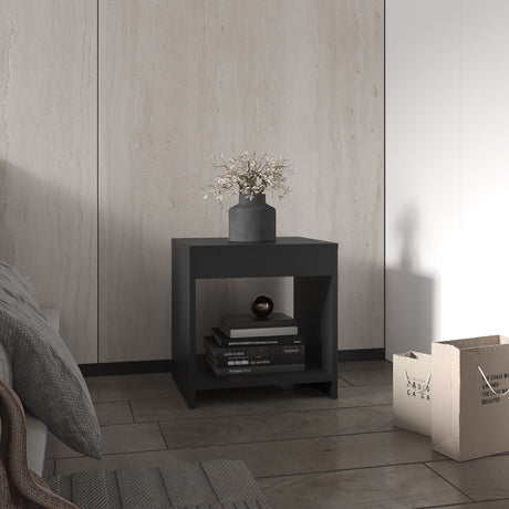 Mesa de Noche Chroma Wengue 40x42.1cm Con Compartimiento - Mesas de Noche | Bylmo