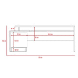 Escritorio en L Emery Blanco 179x71.15cm Con Entrepaño Interno - Escritorios | Bylmo