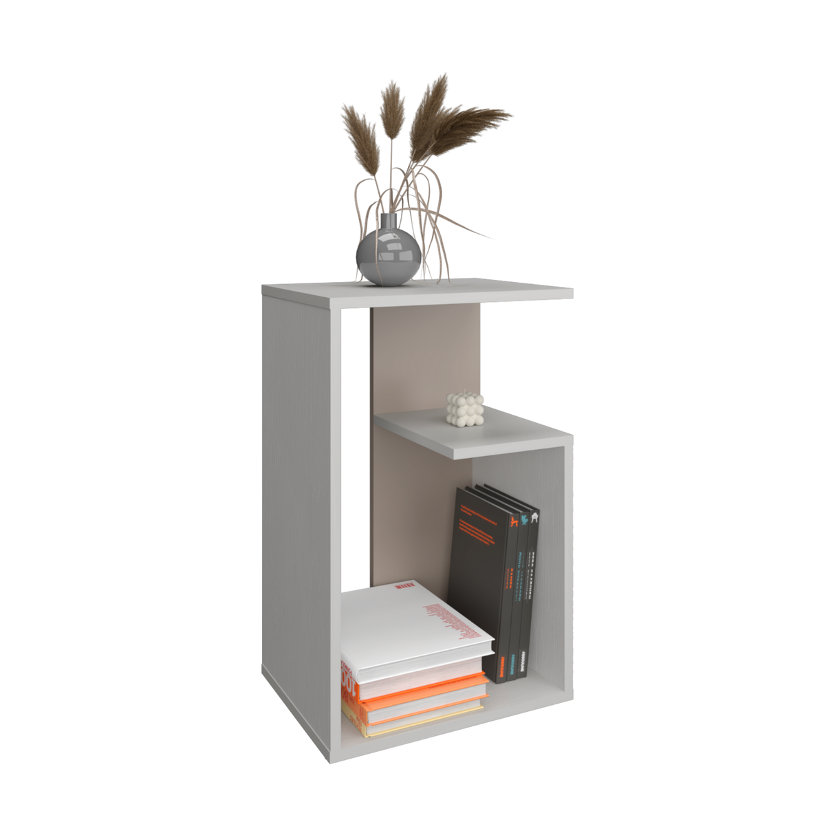 Mesa de Centro Everett Blanco y Taupe 39.8x63.4cm Rectangular - Mesas de Centro | Bylmo