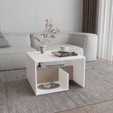 Mesa de Centro Everett Blanco y Taupe 39.8x63.4cm Rectangular - Mesas de Centro | Bylmo