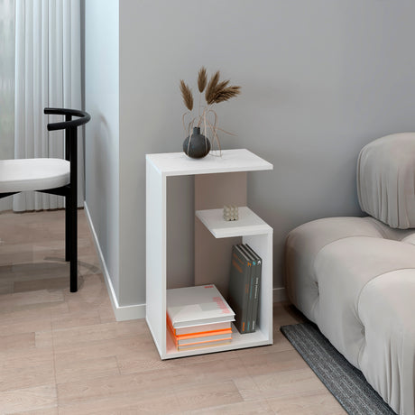 Mesa de Centro Everett Blanco y Taupe 39.8x63.4cm Rectangular - Mesas de Centro | Bylmo