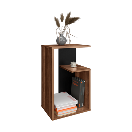 Mesa de Centro Everett Caramelo y Wengue 39.8x63.4cm Rectangular - Mesas de Centro | Bylmo