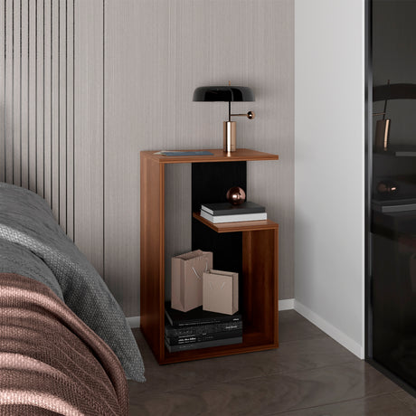 Mesa de Centro Everett Caramelo y Wengue 39.8x63.4cm Rectangular - Mesas de Centro | Bylmo