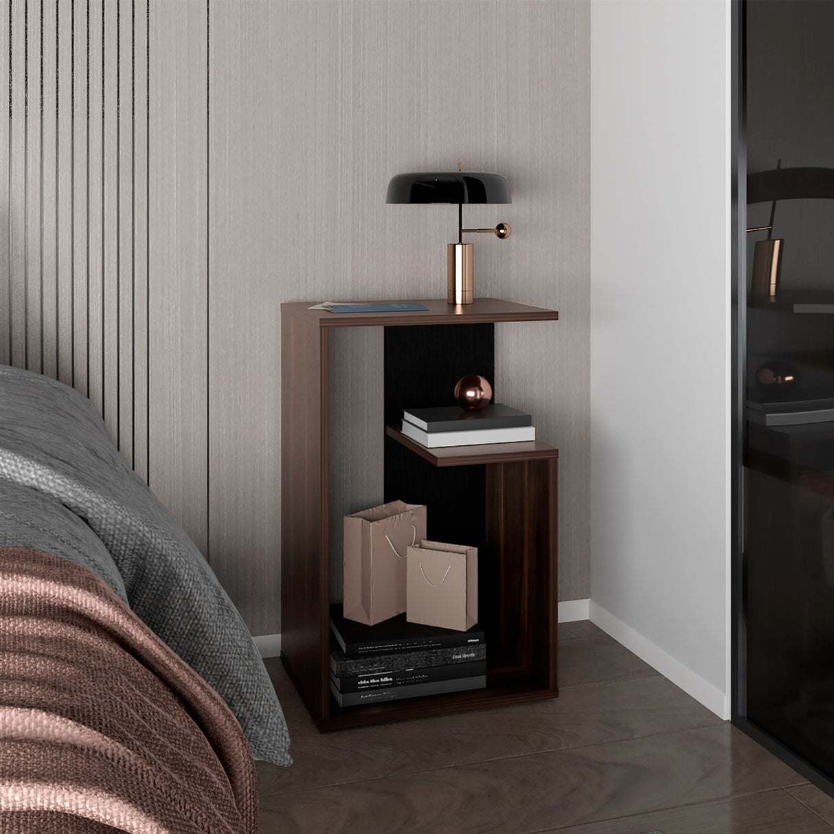 Mesa de Centro Everett Habano y Wengue 39.8x63.4cm Rectangular - Mesas de Centro | Bylmo