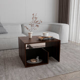 Mesa de Centro Everett Habano y Wengue 39.8x63.4cm Rectangular - Mesas de Centro | Bylmo