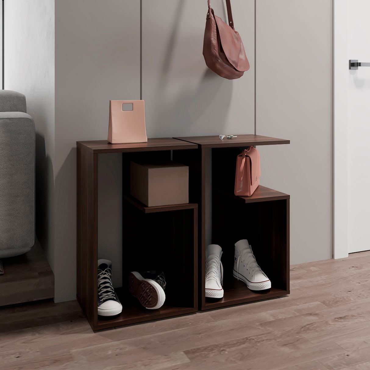 Mesa de Centro Everett Habano y Wengue 39.8x63.4cm Rectangular - Mesas de Centro | Bylmo