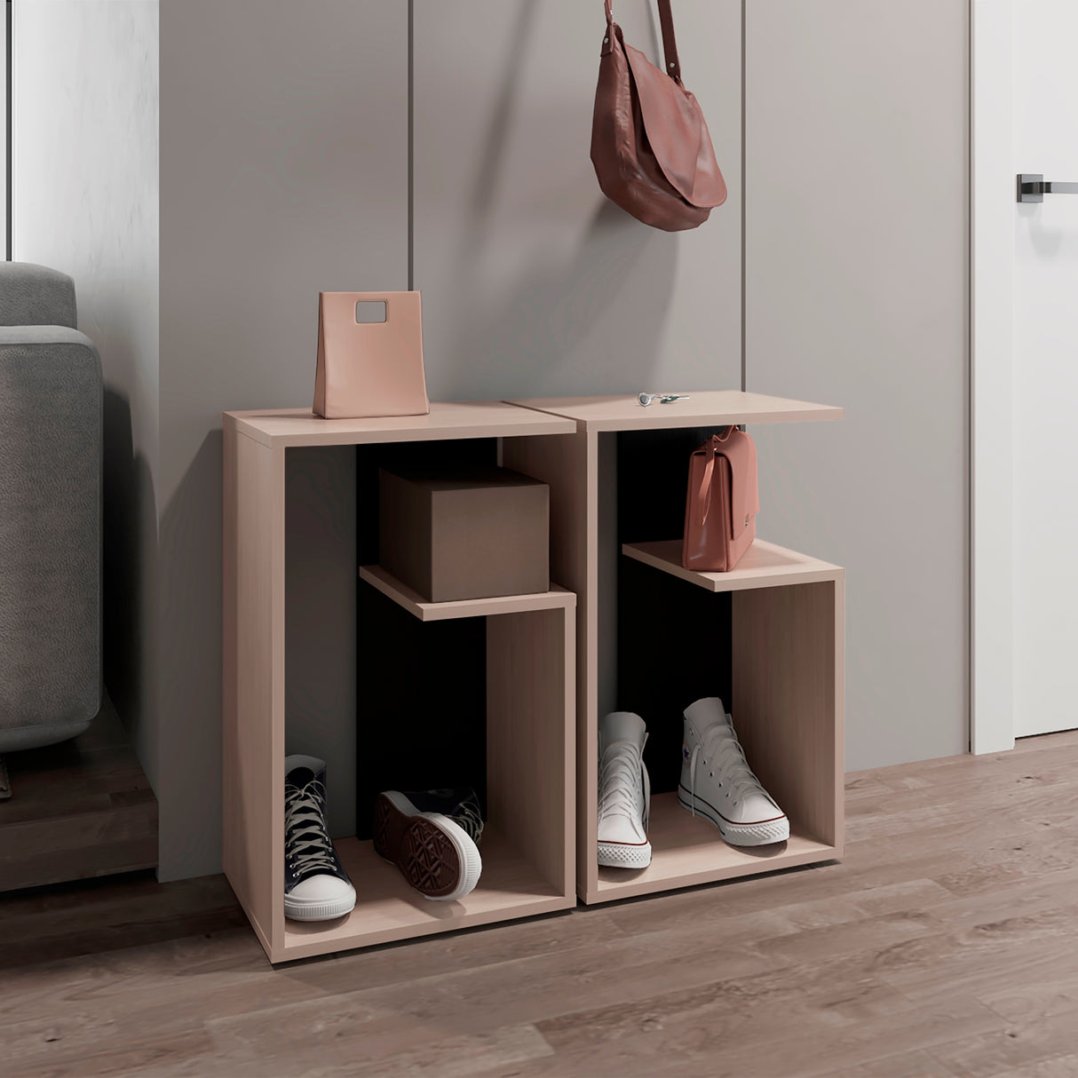 Mesa de Centro Everett Nacar y Wengue 39.8x63.4cm Rectangular - Mesas de Centro | Bylmo