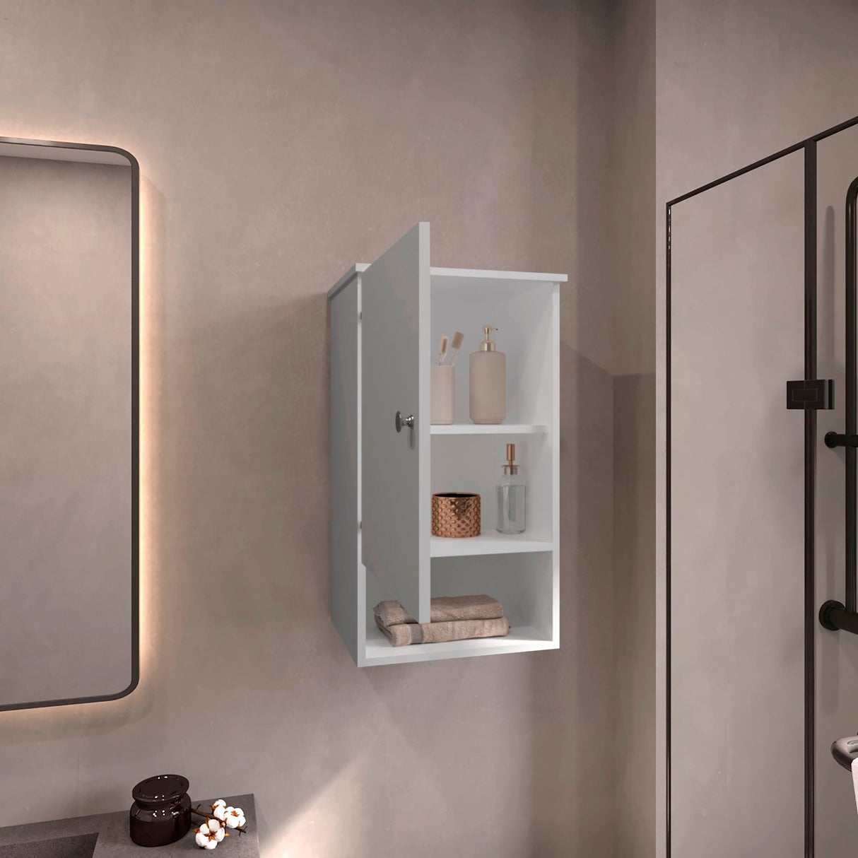 Gabinete de Baño Blanco 41.2x72.6cm Rectangular Sin Espejo - Gabinetes de Baño | Bylmo