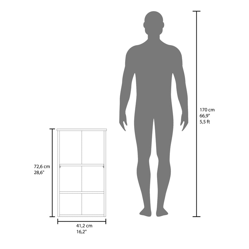 Gabinete De Baño Blanco 41.2x72.6cm Rectangular Sin Espejo