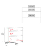Arrimo Beijing Blanco 100x80cm Con Tres Compartimientos - Bifes y Arrimos | Bylmo