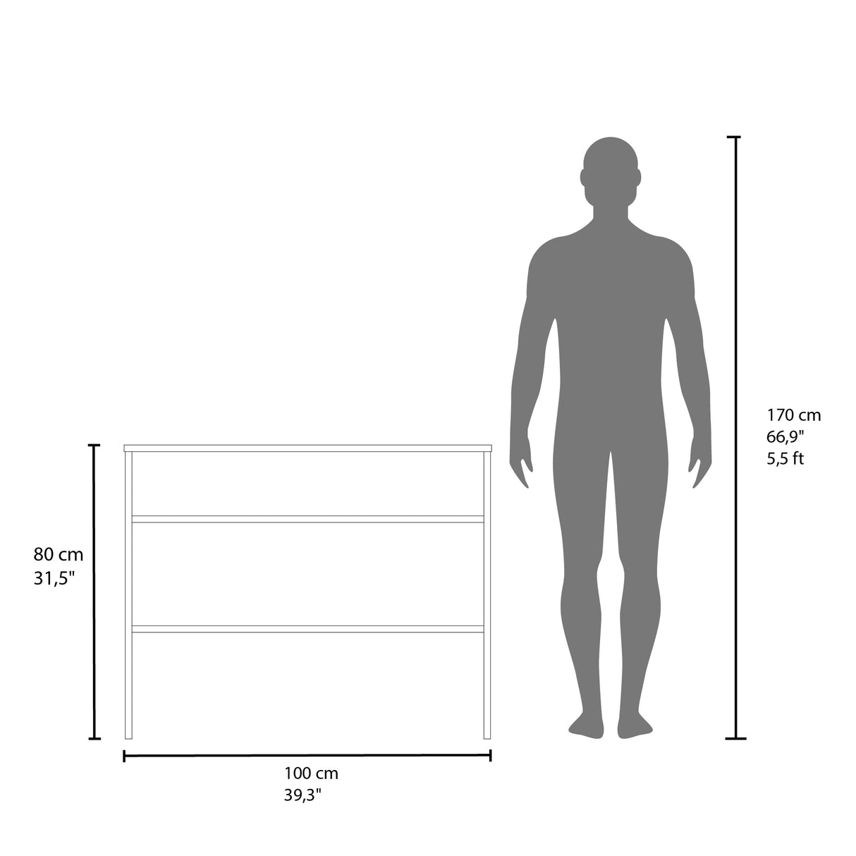 Arrimo Beijing Wengue 100x80cm Con Tres Compartimientos - Bifes y Arrimos | Bylmo