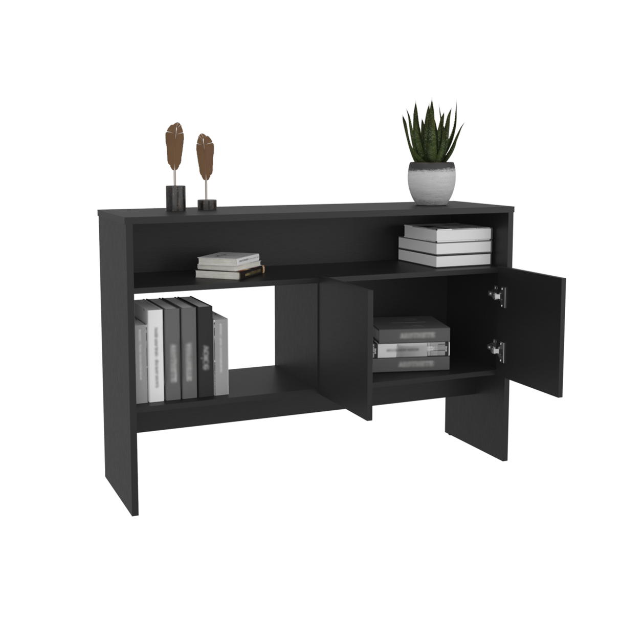 Arrimo Bellagio Wengue 120x80.7cm Con Cuatro Compartimientos - Bifes y Arrimos | Bylmo